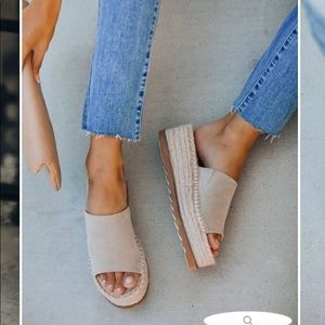 Vici Liv Faux Suede Espadrille Platform Sandal